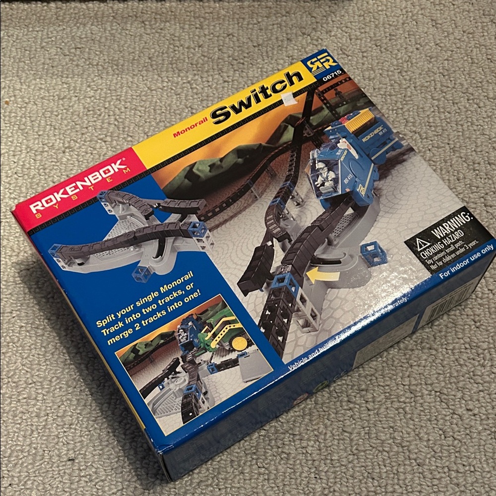 Monorail Switch Building Set - Blue and Gray